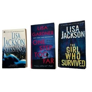 Lisa Jackson & Lisa Gardner Fiction Books/Novels Lot/3 Paperback Thrillers/Crime